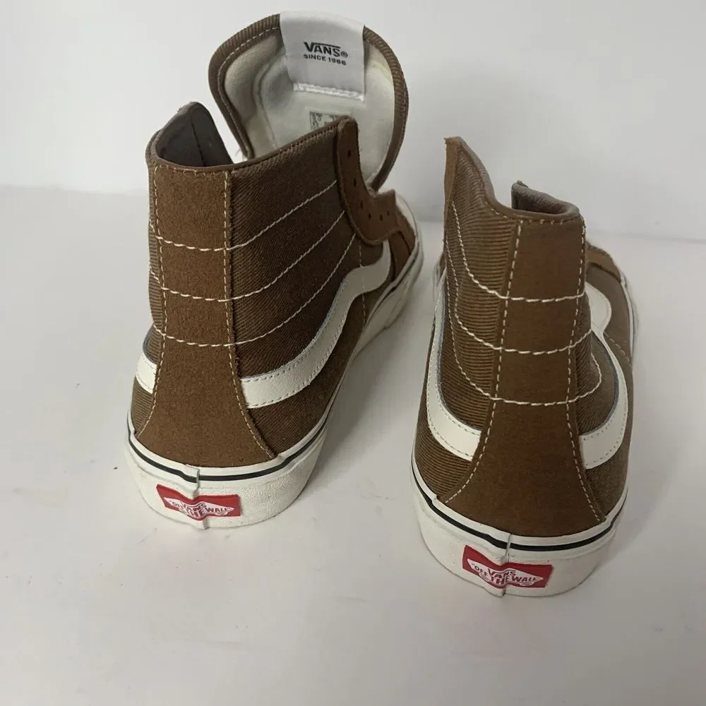 Vans Brown Canvas SK8-HI 138 Decon SF Sneakers - Unisex Shoe M-9‎ W-10.5